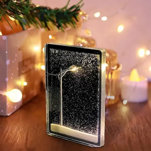 Plastic Mini Snowy Snowflake Street Lamp